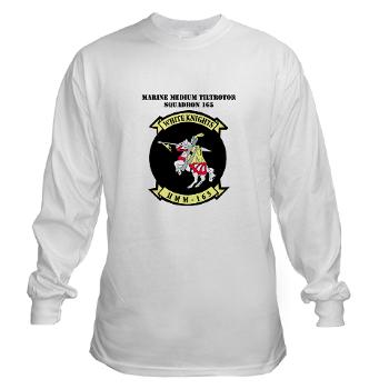 MMTS165 - A01 - 01 - USMC - Marine Medium Tiltrotor Squadron 165 with Text - Long Sleeve T-Shirt