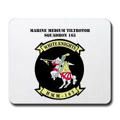 MMTS165 - A01 - 01 - USMC - Marine Medium Tiltrotor Squadron 165 with Text - Mousepad