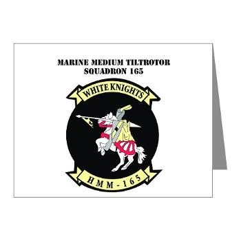 MMTS165 - A01 - 01 - USMC - Marine Medium Tiltrotor Squadron 165 with Text - Note Cards (Pk of 20) - Click Image to Close