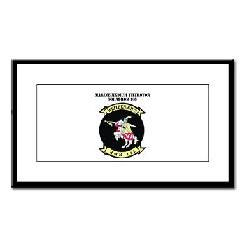 MMTS165 - A01 - 01 - USMC - Marine Medium Tiltrotor Squadron 165 with Text - Small Framed Print - Click Image to Close