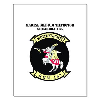 MMTS165 - A01 - 01 - USMC - Marine Medium Tiltrotor Squadron 165 with Text - Small Poster