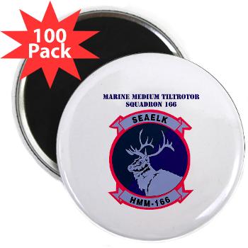 MMTS166 - A01 - 01 - USMC - Marine Medium Tiltrotor Squadron 166 with Text - 2.25" Magnet (100 pack) - Click Image to Close