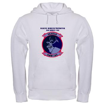 MMTS166 - A01 - 01 - USMC - Marine Medium Tiltrotor Squadron 166 with Text - Hooded Sweatshirt - Click Image to Close