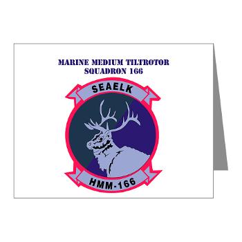 MMTS166 - A01 - 01 - USMC - Marine Medium Tiltrotor Squadron 166 with Text - Note Cards (Pk of 20)