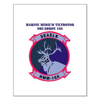MMTS166 - A01 - 01 - USMC - Marine Medium Tiltrotor Squadron 166 with Text - Small Poster