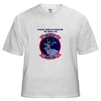 MMTS166 - A01 - 01 - USMC - Marine Medium Tiltrotor Squadron 166 with Text - White T-Shirt - Click Image to Close