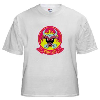 MMTS261 - A01 - 01 - USMC - Marine Medium Tiltrotor Squadron 261 (VMM-261) - White T-Shirt