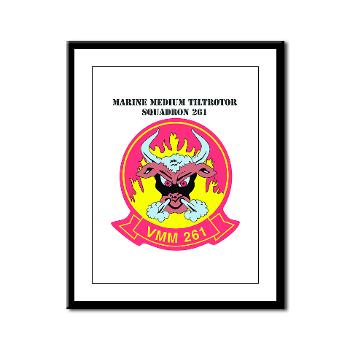 MMTS261 - A01 - 01 - USMC - Marine Medium Tiltrotor Squadron 261 (VMM-261) with Text - Framed Panel Print - Click Image to Close