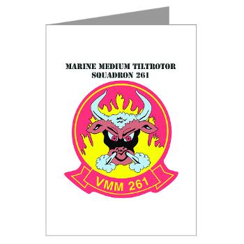 MMTS261 - A01 - 01 - USMC - Marine Medium Tiltrotor Squadron 261 (VMM-261) with Text - Greeting Cards (Pk of 10)