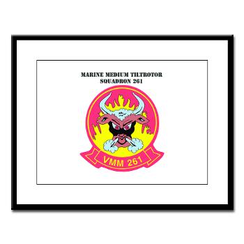 MMTS261 - A01 - 01 - USMC - Marine Medium Tiltrotor Squadron 261 (VMM-261) with Text - Large Framed Print - Click Image to Close