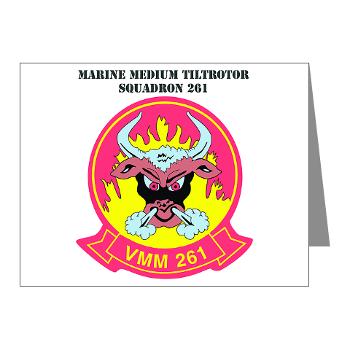 MMTS261 - A01 - 01 - USMC - Marine Medium Tiltrotor Squadron 261 (VMM-261) with Text - Note Cards (Pk of 20)