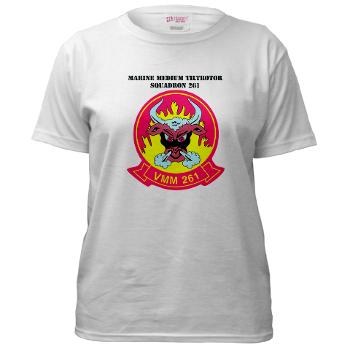 MMTS261 - A01 - 01 - USMC - Marine Medium Tiltrotor Squadron 261 (VMM-261) with Text - Women's T-Shirt