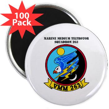 MMTS263 - M01 - 01 - Marine Medium Tiltrotor Squadron 263 (VMM-263) with Text 2.25" Magnet (100 pack) - Click Image to Close