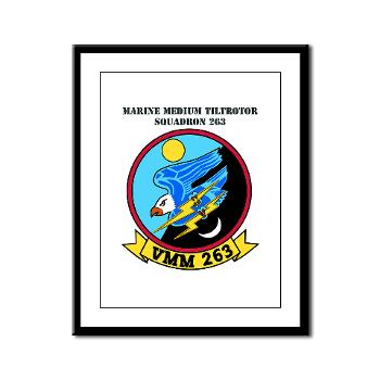 MMTS263 - M01 - 02 - Marine Medium Tiltrotor Squadron 263 (VMM-263) with Text Framed Panel Print - Click Image to Close