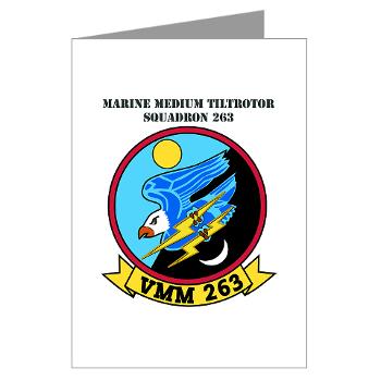 MMTS263 - M01 - 02 - Marine Medium Tiltrotor Squadron 263 (VMM-263) with Text Greeting Cards (Pk of 10)