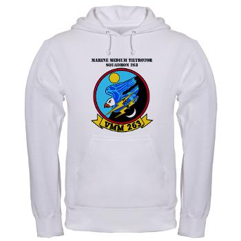 MMTS263 - A01 - 03 - Marine Medium Tiltrotor Squadron 263 (VMM-263) with Text Hooded Sweatshirt - Click Image to Close