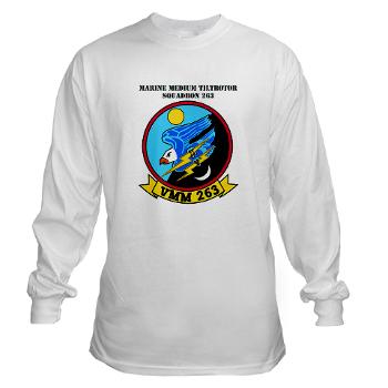 MMTS263 - A01 - 03 - Marine Medium Tiltrotor Squadron 263 (VMM-263) with Text Long Sleeve T-Shirt - Click Image to Close