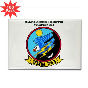 MMTS263 - M01 - 01 - Marine Medium Tiltrotor Squadron 263 (VMM-263) with Text Rectangle Magnet (100 pack) - Click Image to Close