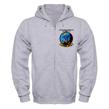 MMTS263 - A01 - 03 - Marine Medium Tiltrotor Squadron 263 (VMM-263) with Text Zip Hoodie