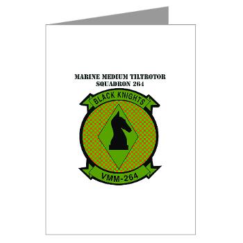MMTS264 - A01 - 01 - USMC - Marine Medium Tiltrotor Squadron 264 (VMM-264)with Text - Greeting Cards (Pk of 20)