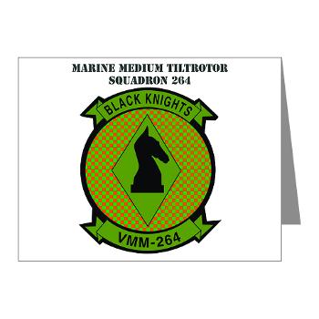 MMTS264 - A01 - 01 - USMC - Marine Medium Tiltrotor Squadron 264 (VMM-264)with Text - Note Cards (Pk of 20)