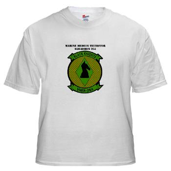 MMTS264 - A01 - 01 - USMC - Marine Medium Tiltrotor Squadron 264 (VMM-264)with Text - White T-Shirt - Click Image to Close