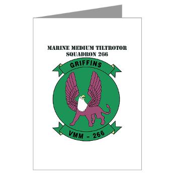MMTS266 - A01 - 01 - USMC - Marine Medium Tiltrotor Squadron 266 (VMM-266) with Text - Greeting Cards (Pk of 20) - Click Image to Close