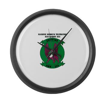MMTS266 - A01 - 01 - USMC - Marine Medium Tiltrotor Squadron 266 (VMM-266) with Text - Large Wall Clock - Click Image to Close