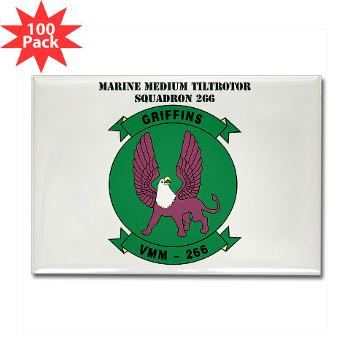 MMTS266 - A01 - 01 - USMC - Marine Medium Tiltrotor Squadron 266 (VMM-266) - Rectangle Magnet (100 pack)