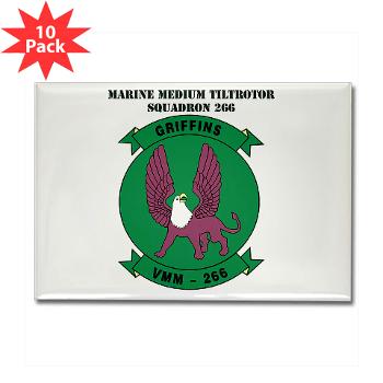 MMTS266 - A01 - 01 - USMC - Marine Medium Tiltrotor Squadron 266 (VMM-266) - Rectangle Magnet (10 pack)