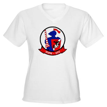 MMTS365 - A01 - 04 - Marine Medium Tiltrotor Squadron 365 Women's V-Neck T-Shirt