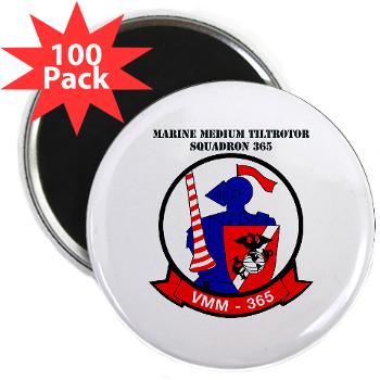 MMTS365 - M01 - 01 - Marine Medium Tiltrotor Squadron 365 with text 2.25" Magnet (100 pack)