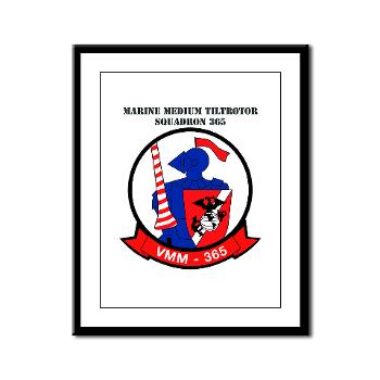 MMTS365 - M01 - 02 - Marine Medium Tiltrotor Squadron 365 with text Framed Panel Print - Click Image to Close