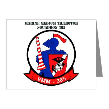MMTS365 - M01 - 02 - Marine Medium Tiltrotor Squadron 365 with text Note Cards (Pk of 20)