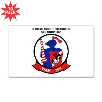 MMTS365 - M01 - 01 - Marine Medium Tiltrotor Squadron 365 with text Sticker (Rectangle 10 pk) - Click Image to Close