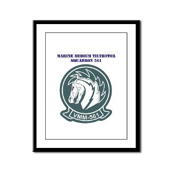 MMTS561 - M01 - 02 - Marine Medium Tiltrotor Squadron 561 with Text - Framed Panel Print - Click Image to Close