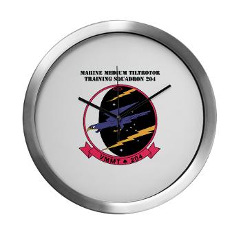 MMTTS204 - M01 - 03 - Marine Medium Tiltrotor Training Squadron 204 with text Modern Wall Clock - Click Image to Close