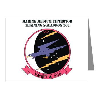 MMTTS204 - M01 - 02 - Marine Medium Tiltrotor Training Squadron 204 with text Note Cards (Pk of 20) - Click Image to Close