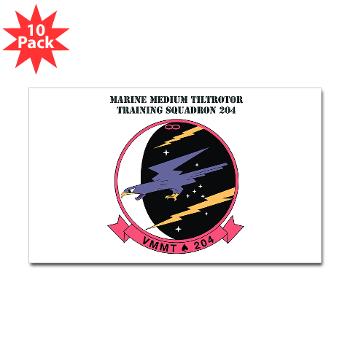 MMTTS204 - M01 - 01 - Marine Medium Tiltrotor Training Squadron 204 with text Sticker (Rectangle 10 pk)