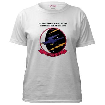MMTTS204 - A01 - 04 - Marine Medium Tiltrotor Training Squadron 204 with text Women's T-Shirt - Click Image to Close