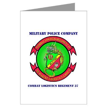 MPC - A01 - 01 - Military Police Company with Text - Greeting Cards (Pk of 20)