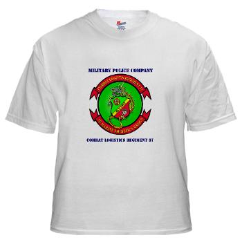 MPC - A01 - 01 - Military Police Company with Text - White T-Shirt