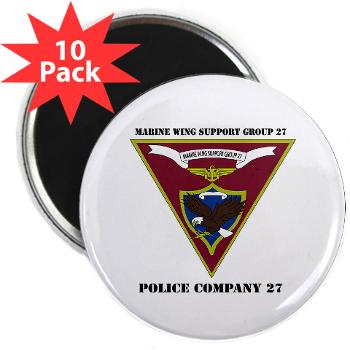 MPC27 - M01 - 01 - Military Police Company 27 with Text 2.25" Magnet (10 pack)