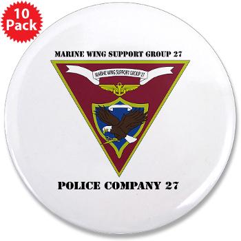 MPC27 - M01 - 01 - Military Police Company 27 with Text 3.5" Button (10 pack) - Click Image to Close