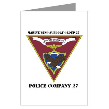 MPC27 - M01 - 02 - Military Police Company 27 with Text Greeting Cards (Pk of 10)