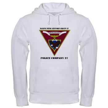 MPC27 - A01 - 03 - Military Police Company 27 with Text Hooded Sweatshirt