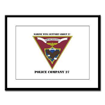 MPC27 - M01 - 02 - Military Police Company 27 with Text Large Framed Print