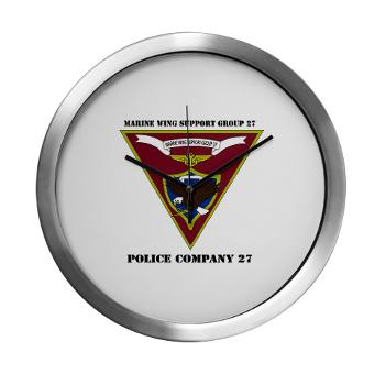 MPC27 - M01 - 03 - Military Police Company 27 with Text Modern Wall Clock - Click Image to Close