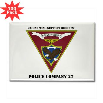 MPC27 - M01 - 01 - Military Police Company 27 with Text Rectangle Magnet (100 pack) - Click Image to Close