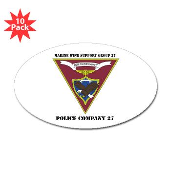 MPC27 - M01 - 01 - Military Police Company 27 with Text Sticker (Oval 10 pk)